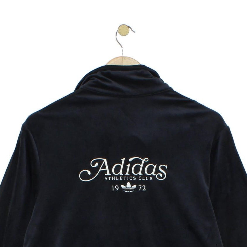 Womens Velour Track Jacket Full Zip 80S Casuals