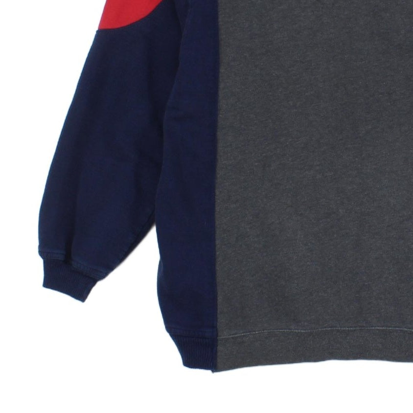 Womens Reworked Sweatshirt Spell Out Embroidered