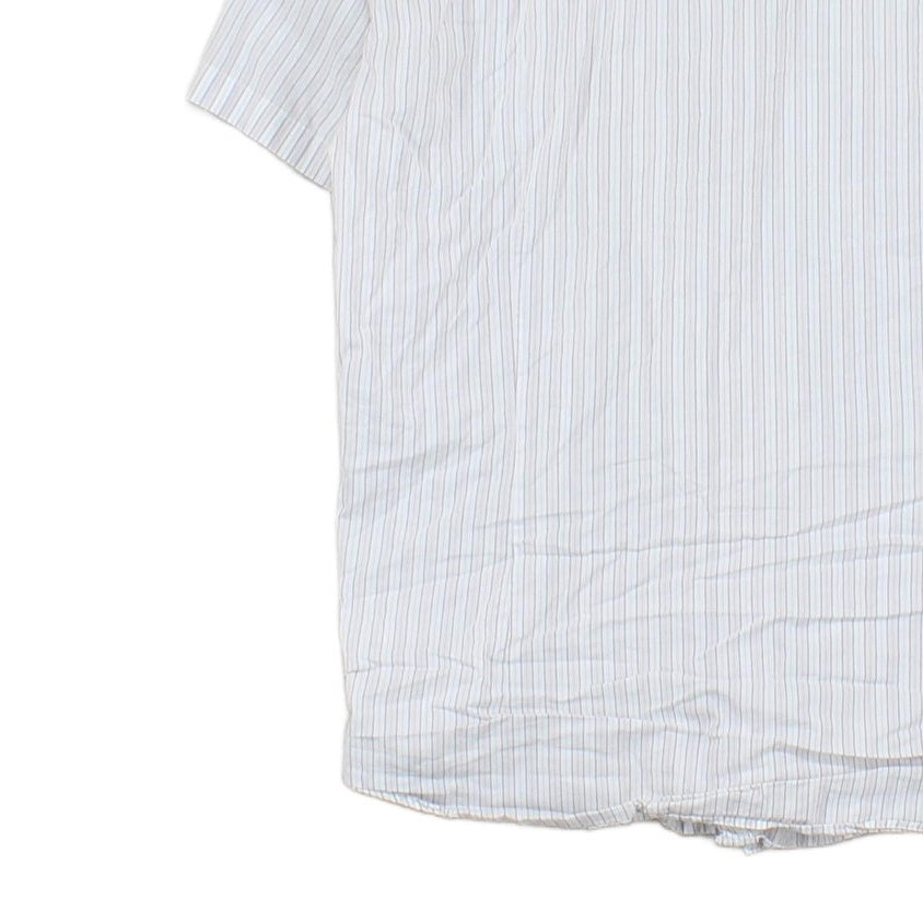 Mens Striped Shirt  Short Sleeve Button Up