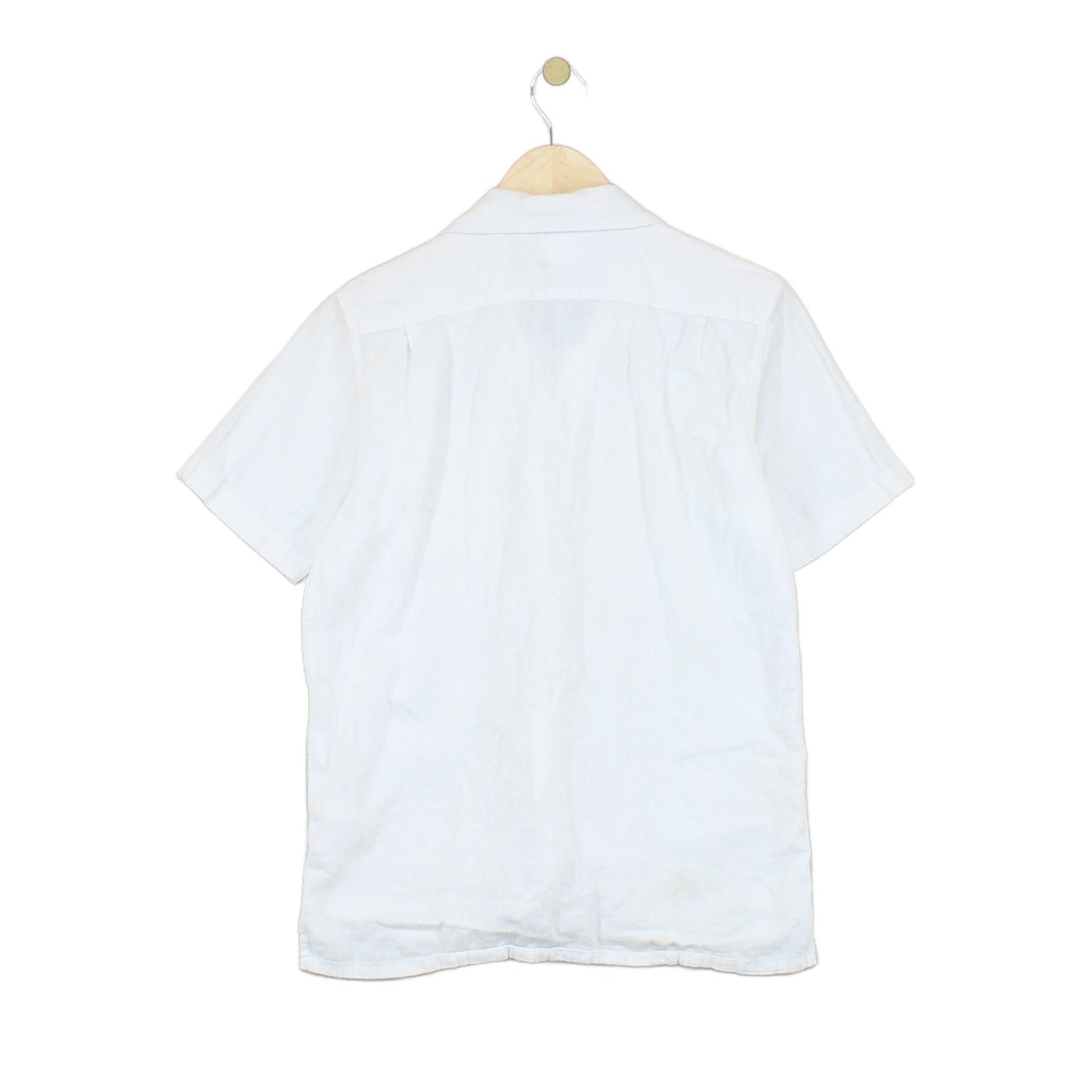 Mens Shirt Short Sleeve Button Up Summer Revere Collar