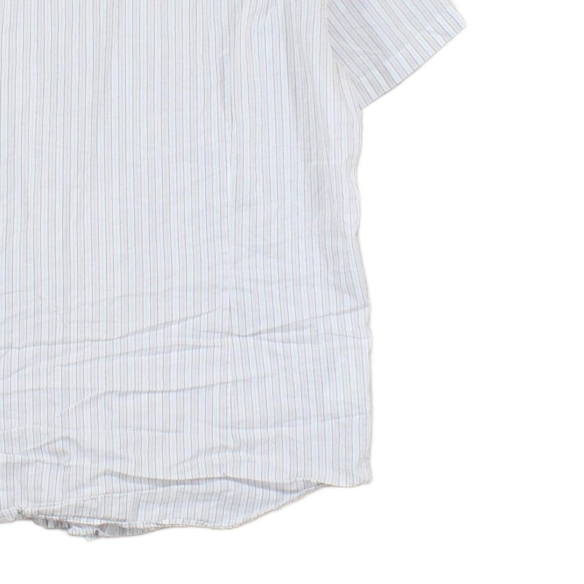 Mens Striped Shirt  Short Sleeve Button Up