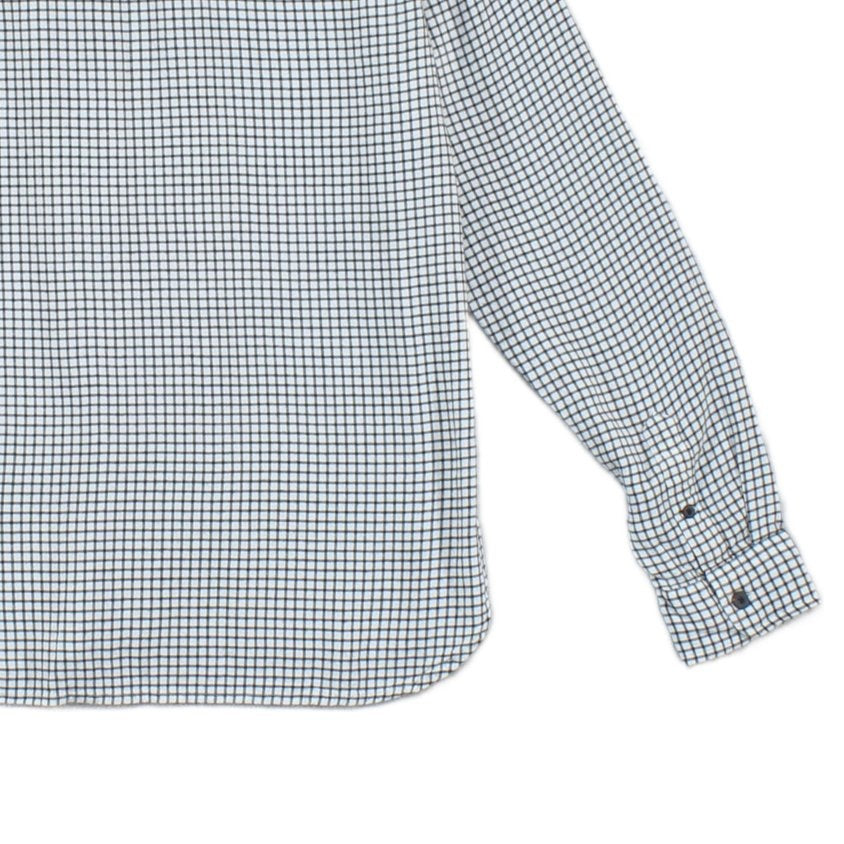 Mens Shirt Check Button Up Long Sleeve