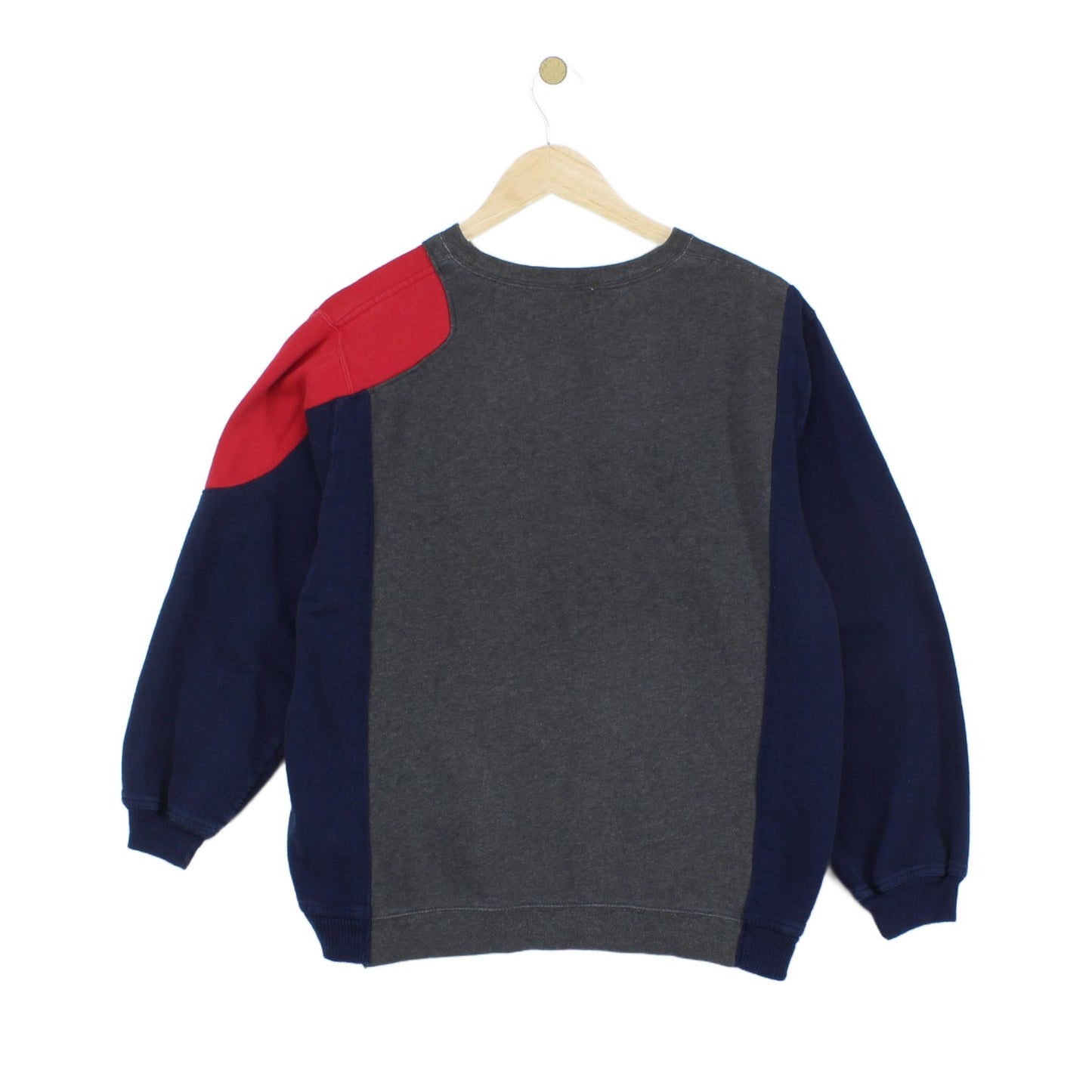 Womens Reworked Sweatshirt Spell Out Embroidered