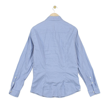 Mens Shirt Tailored Fit Button Up Long Sleeve