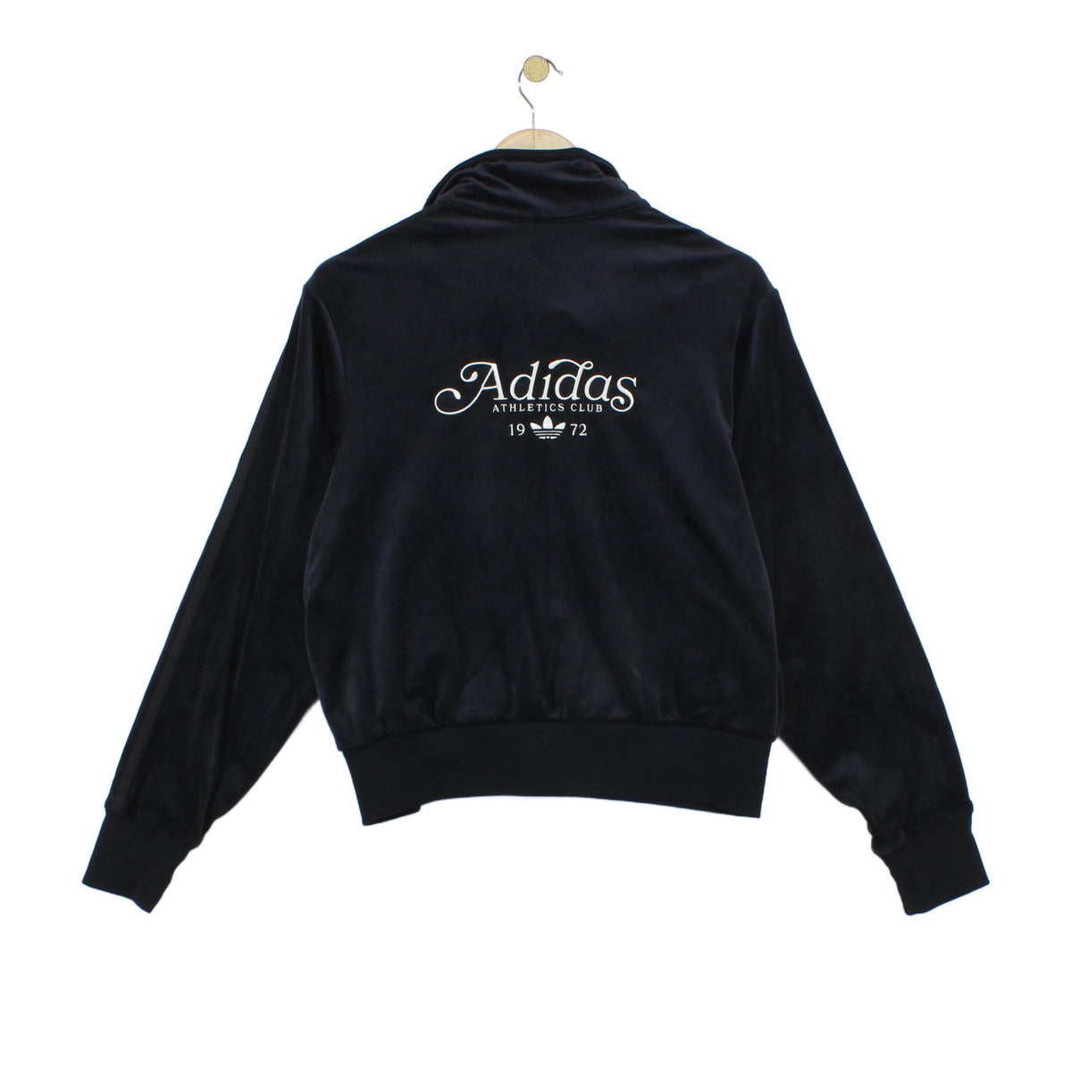 Womens Velour Track Jacket Full Zip 80S Casuals