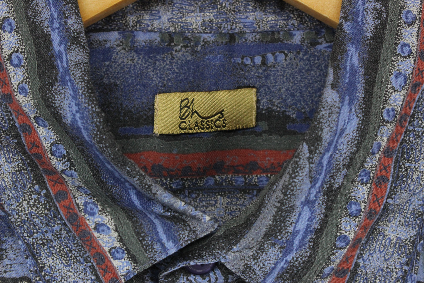 Mens Patterned Shirt Casual Short Sleeve Viscose Cotton