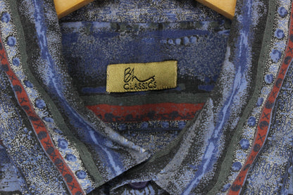Mens Patterned Shirt Casual Short Sleeve Viscose Cotton