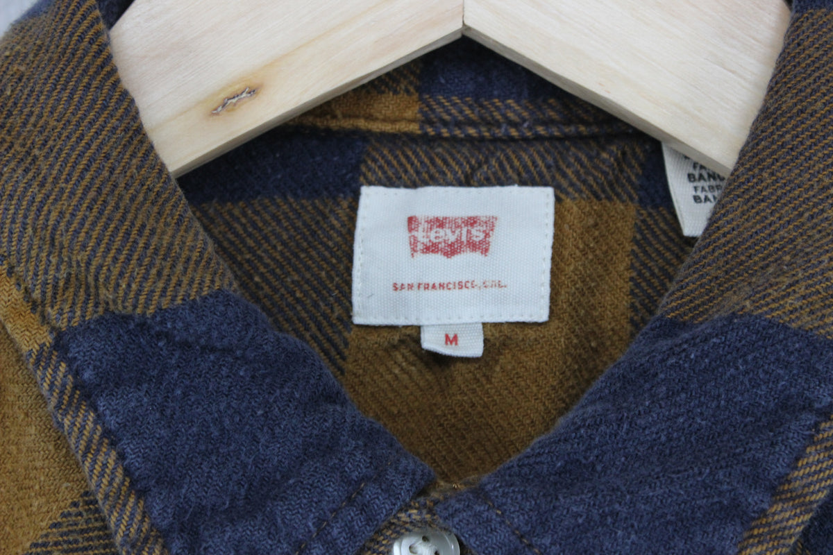 Mens Flannel Plaid Shirt Snap Long Sleeve
