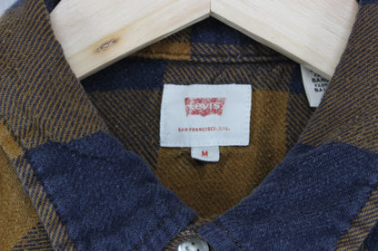 Mens Flannel Plaid Shirt Snap Long Sleeve