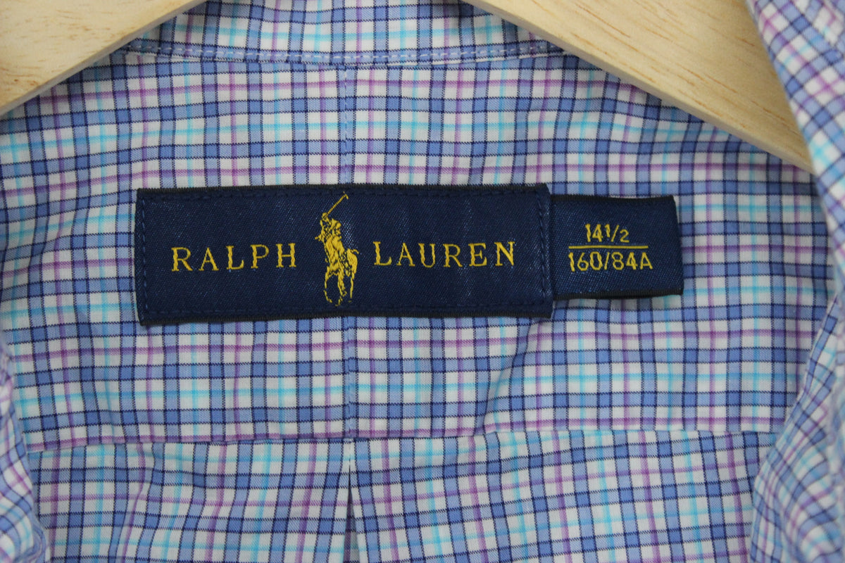 Mens Shirt Gingham Short Sleeve Classic
