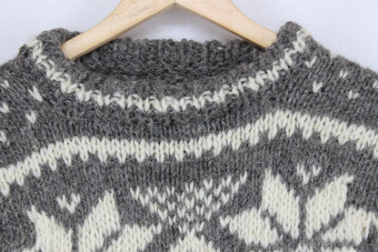 Womens Fair Isle Jumper Chunky Knit Winter