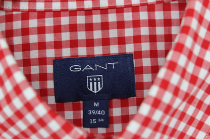 Mens Gingham Check Shirt Regular Fit Cotton