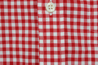 Mens Gingham Check Shirt Regular Fit Cotton