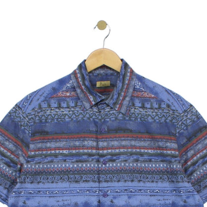 Mens Patterned Shirt Casual Short Sleeve Viscose Cotton
