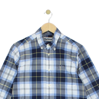 Mens Check Shirt Long Sleeve Button Up Tailored Fit