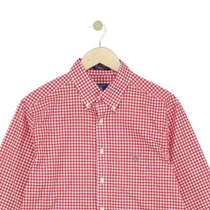 Mens Gingham Check Shirt Regular Fit Cotton