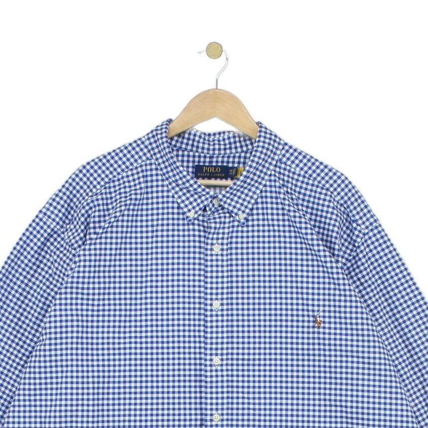 Mens Check Shirt Long Sleeve Button Up