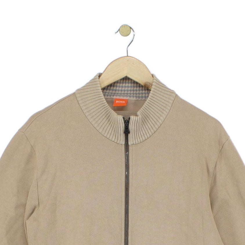 Mens Knit Bomber Jacket Made In Portugal Full Zip