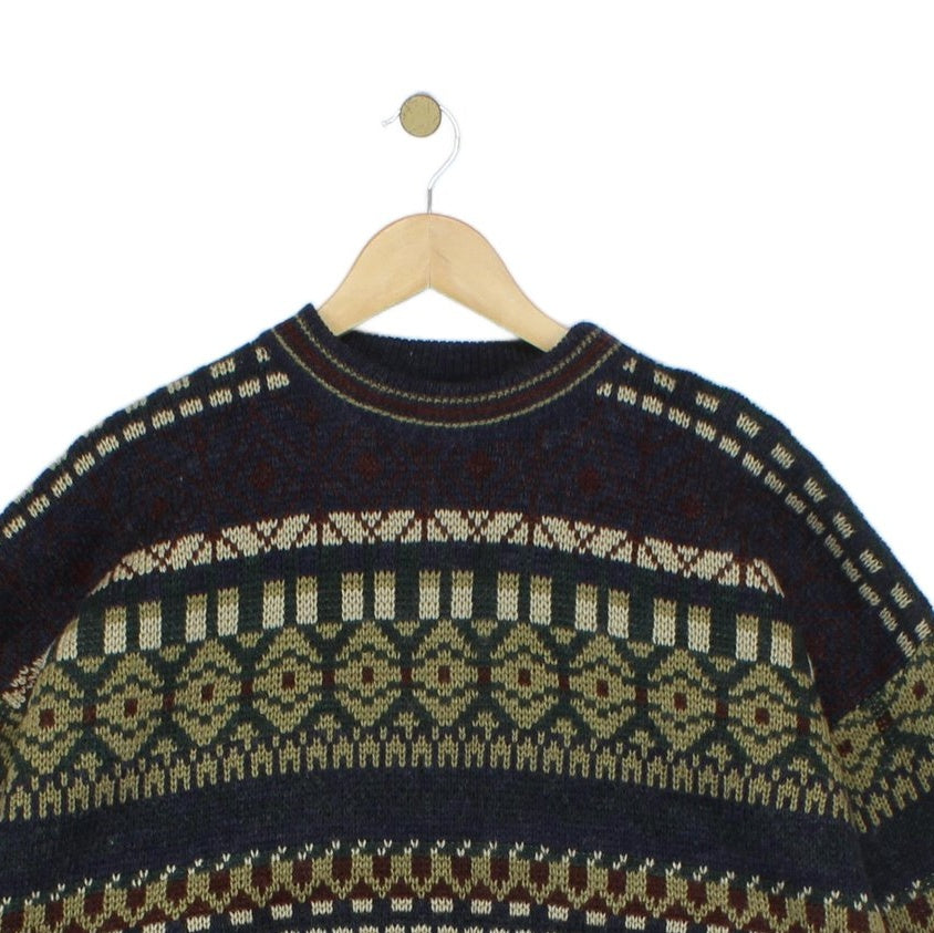 Mens Oversized Jumper Patterned Knit