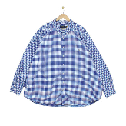 Mens Check Shirt Long Sleeve Button Up