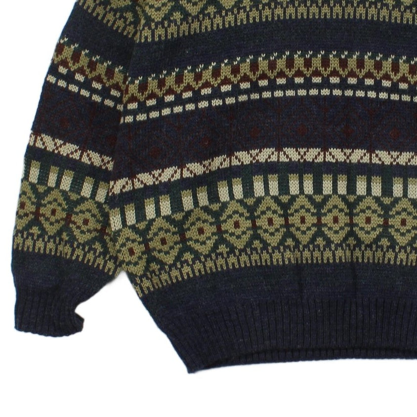 Mens Oversized Jumper Patterned Knit