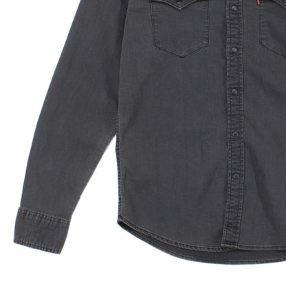 Mens Denim Shirt Stretch Western