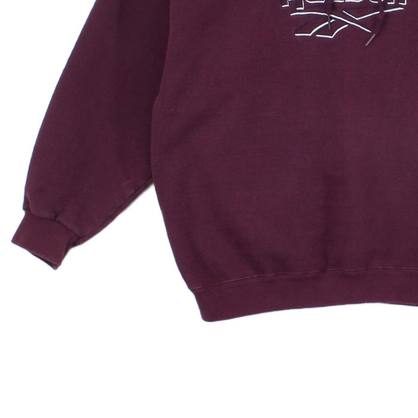 Womens Spell Out Hoodie Oversized Embroidered Usa Made