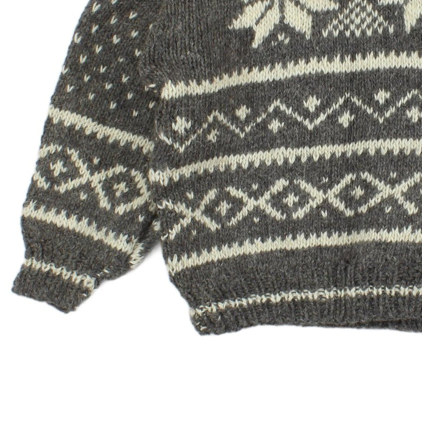 Womens Fair Isle Jumper Chunky Knit Winter