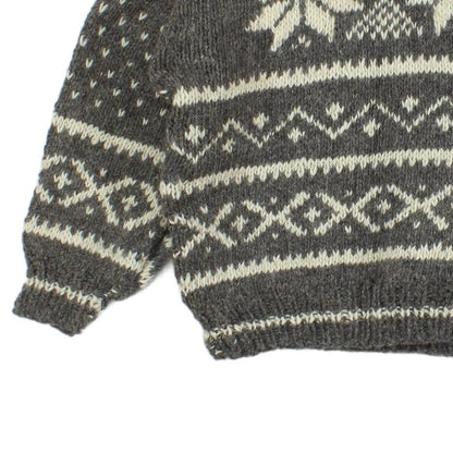 Womens Fair Isle Jumper Chunky Knit Winter