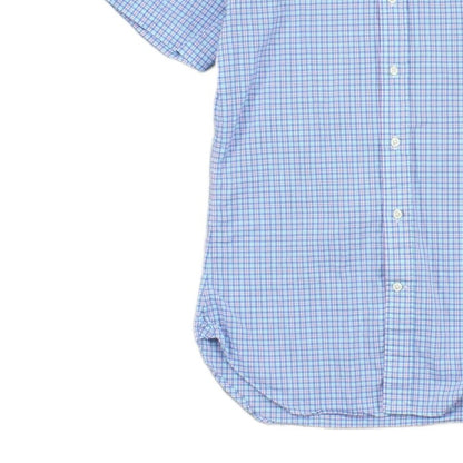 Mens Shirt Gingham Short Sleeve Classic