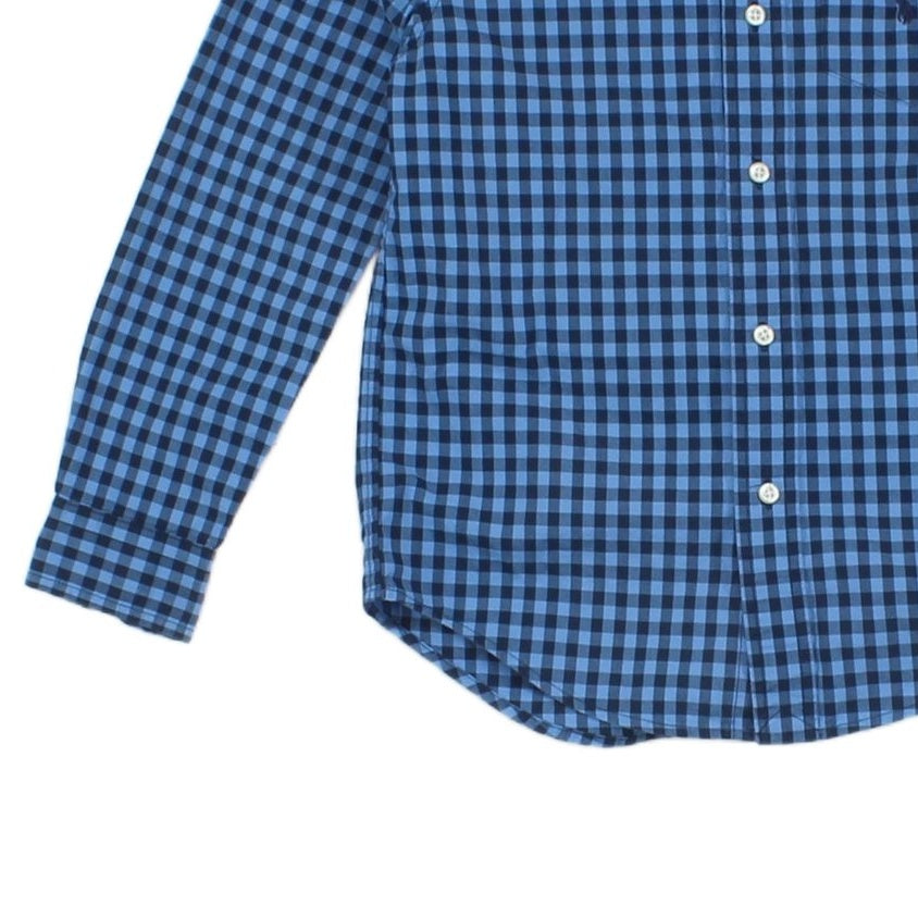 Boys Plaid Shirt Long Sleeve Button Up Check