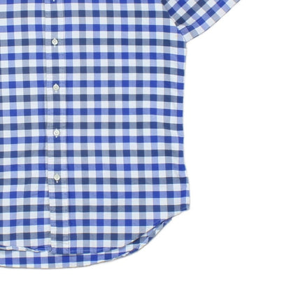 Mens Shirt Short Sleeve Button Down Check
