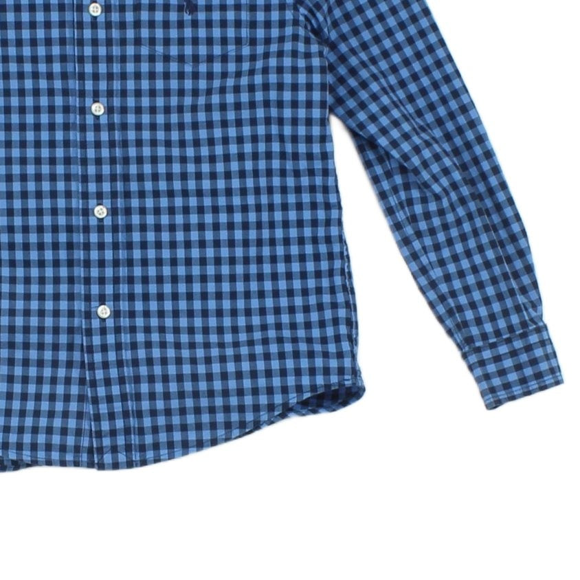 Boys Plaid Shirt Long Sleeve Button Up Check
