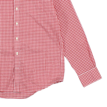Mens Gingham Check Shirt Regular Fit Cotton