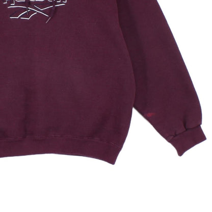 Womens Spell Out Hoodie Oversized Embroidered Usa Made