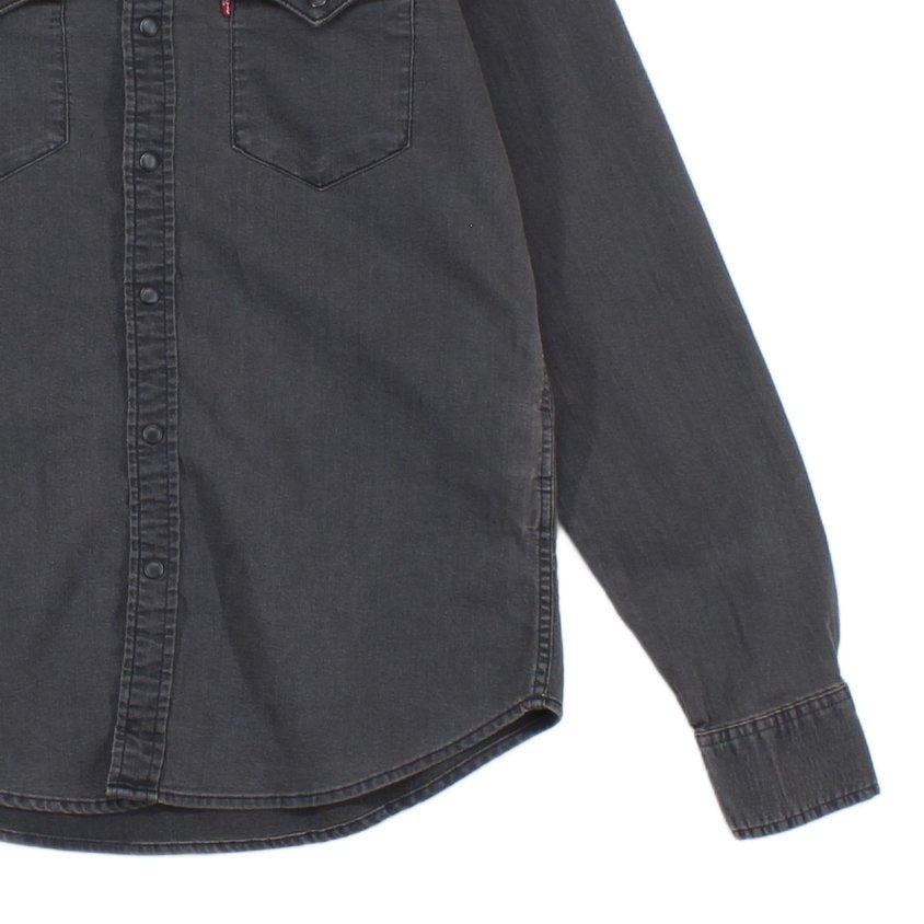 Mens Denim Shirt Stretch Western