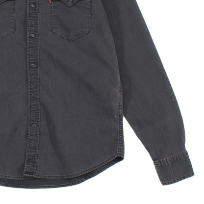 Mens Denim Shirt Stretch Western