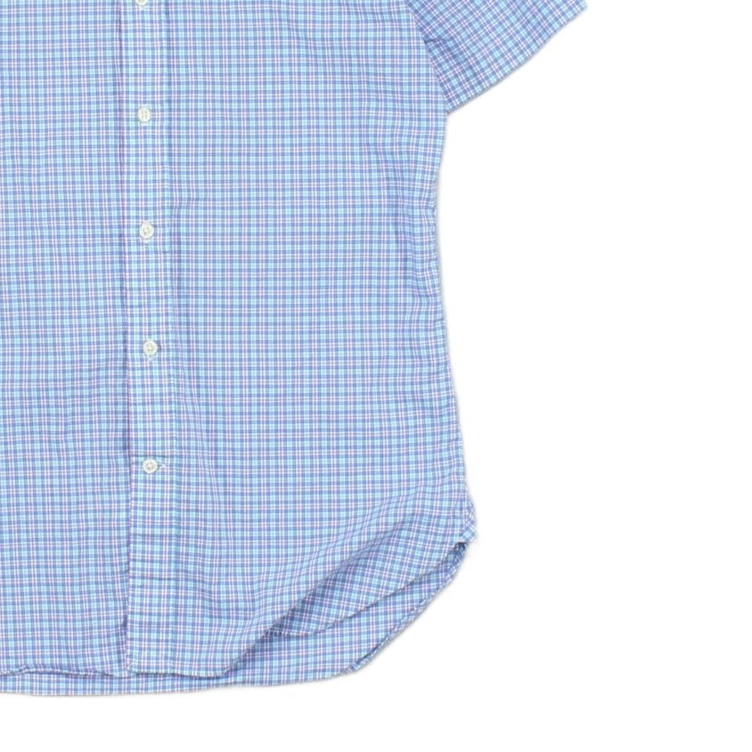 Mens Shirt Gingham Short Sleeve Classic