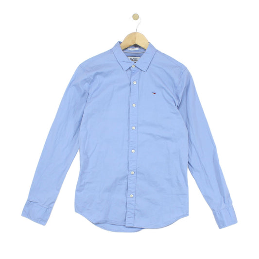 Mens Shirt Stretch Slim Fit Long Sleeve Button Up