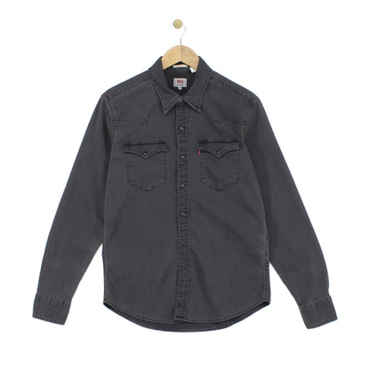 Mens Denim Shirt Stretch Western