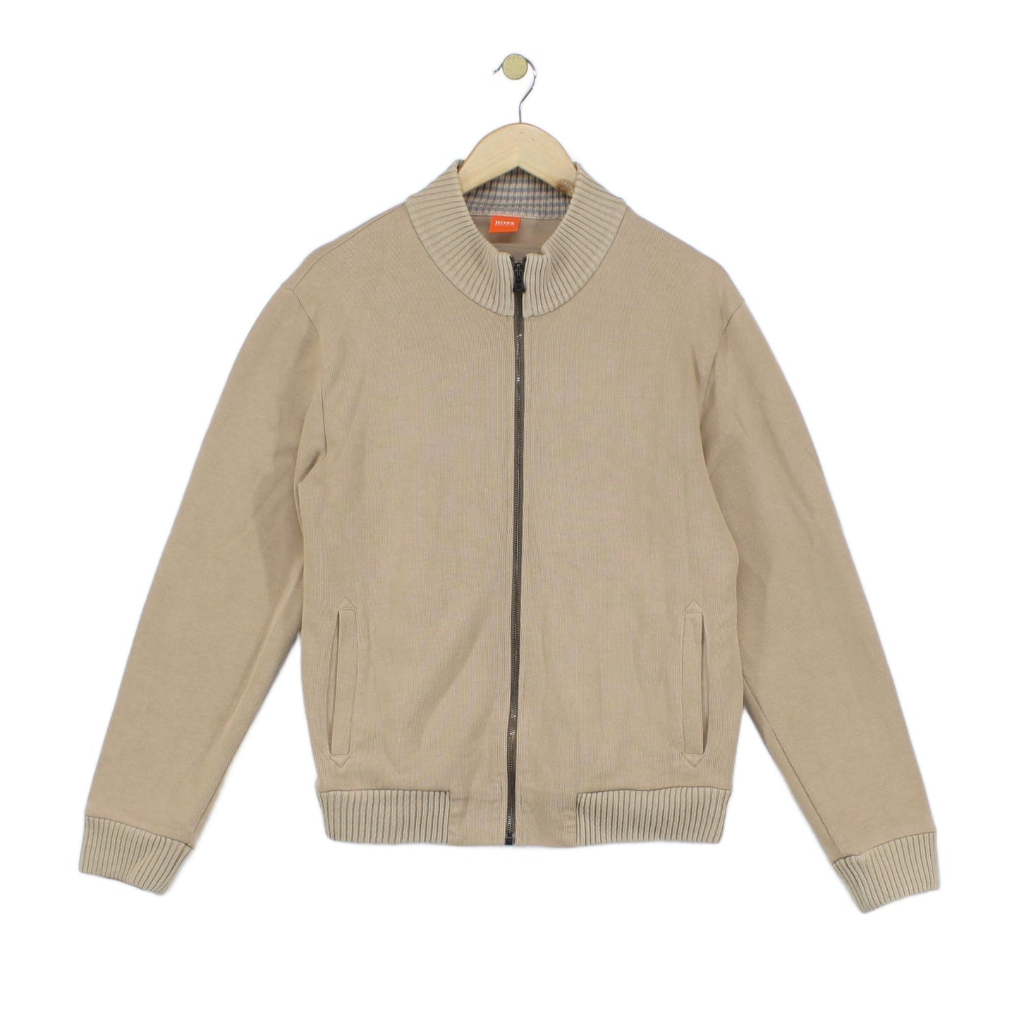 Mens Knit Bomber Jacket Made In Portugal Full Zip