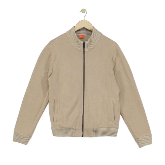 Mens Knit Bomber Jacket Made In Portugal Full Zip