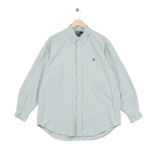 Mens Check Shirt Long Sleeve Oversized
