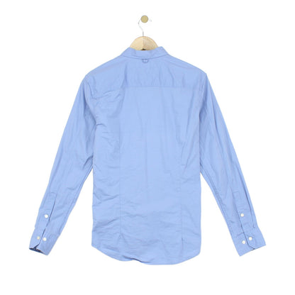 Mens Shirt Stretch Slim Fit Long Sleeve Button Up