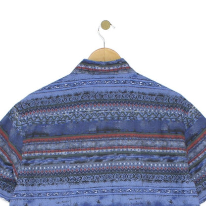 Mens Patterned Shirt Casual Short Sleeve Viscose Cotton