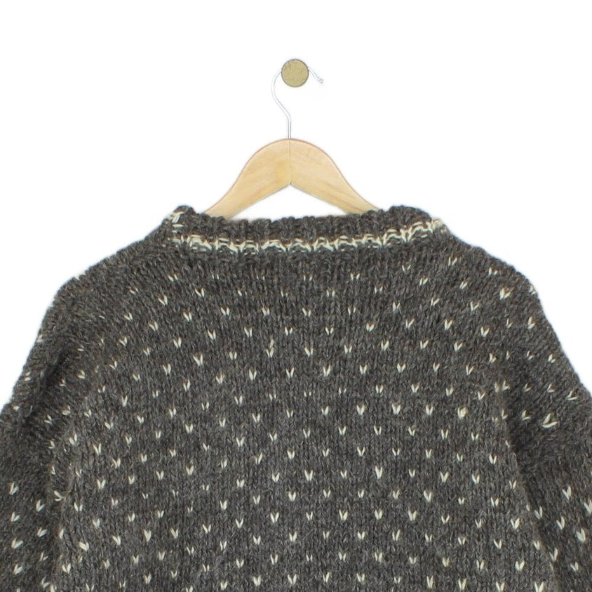 Womens Fair Isle Jumper Chunky Knit Winter