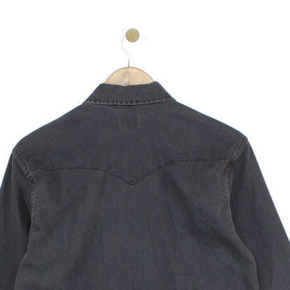Mens Denim Shirt Stretch Western