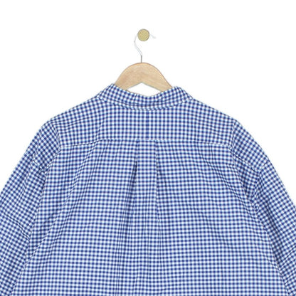 Mens Check Shirt Long Sleeve Button Up