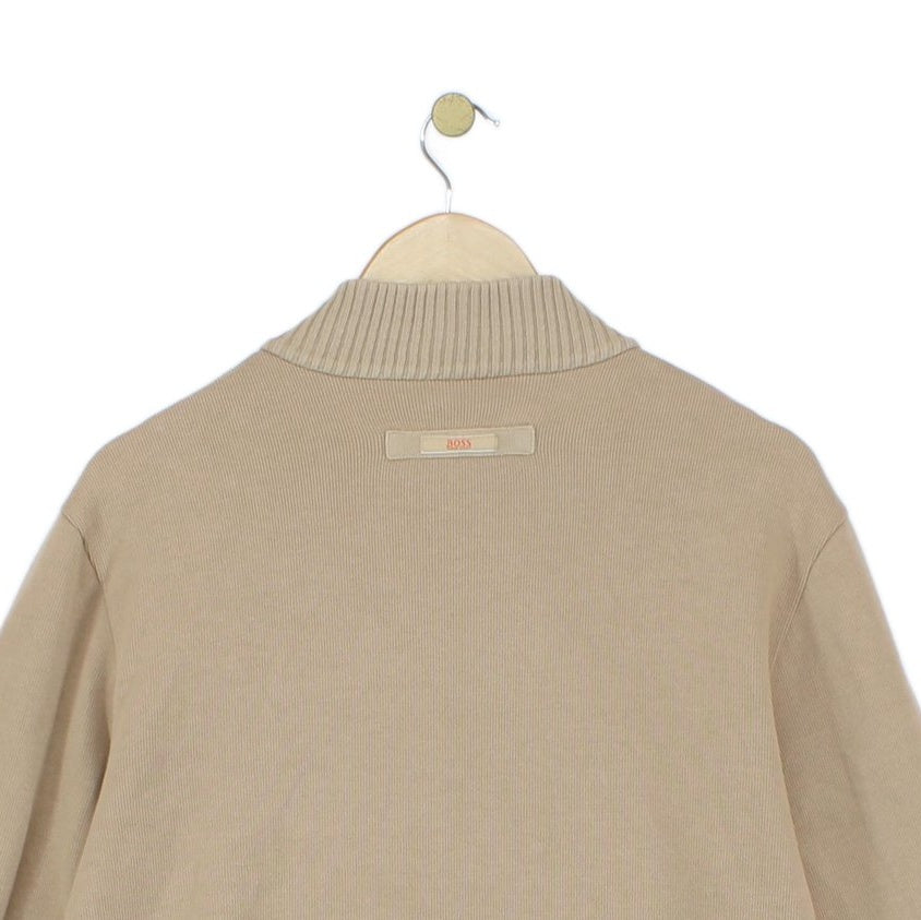 Mens Knit Bomber Jacket Made In Portugal Full Zip