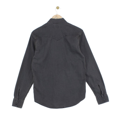 Mens Denim Shirt Stretch Western